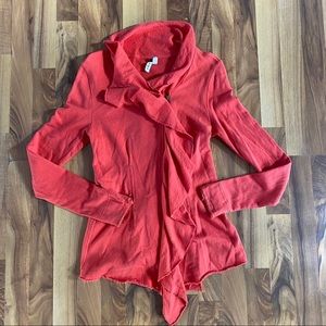 We The Free Waterfall Cardigan Medium Orange zip